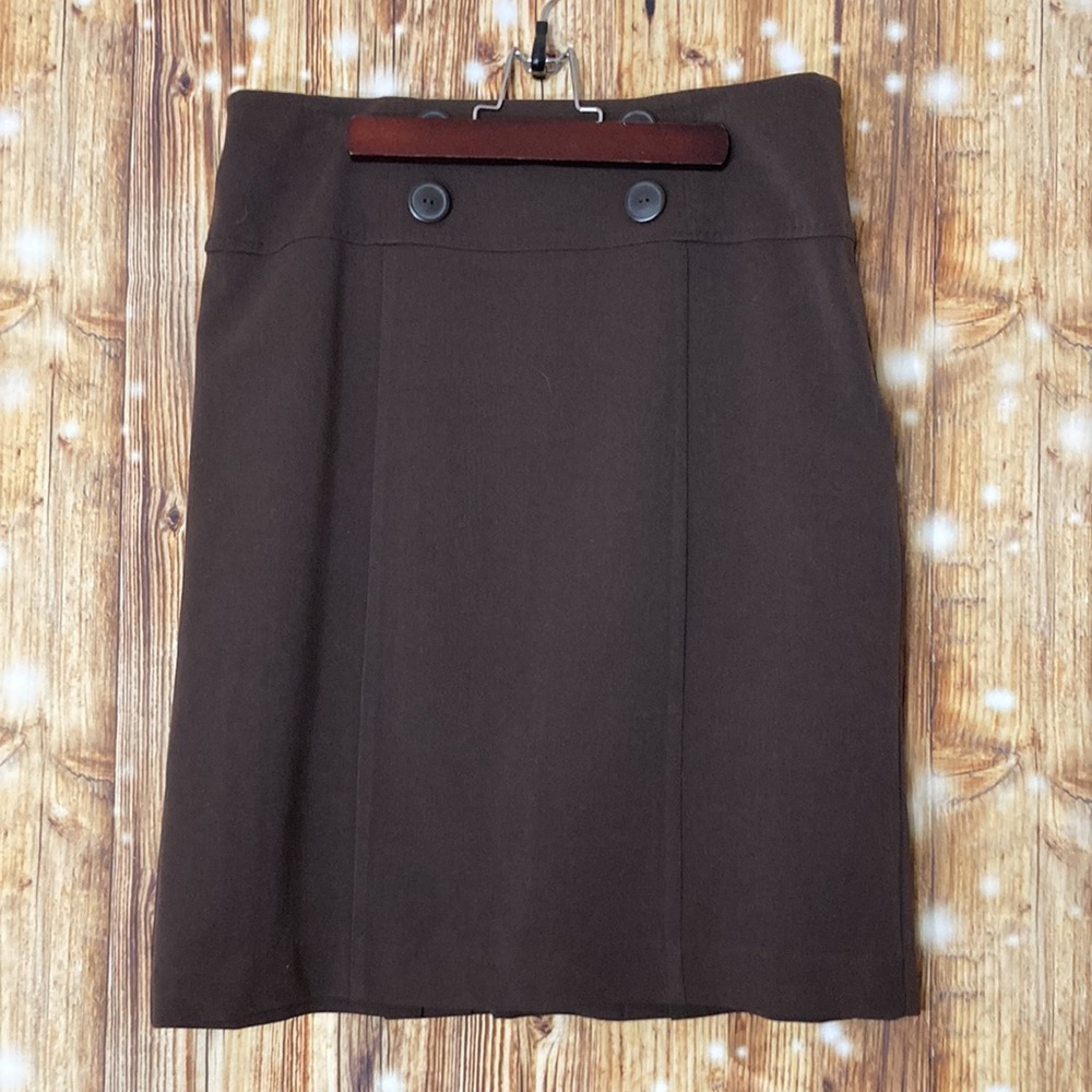 Four button front pencil skirt